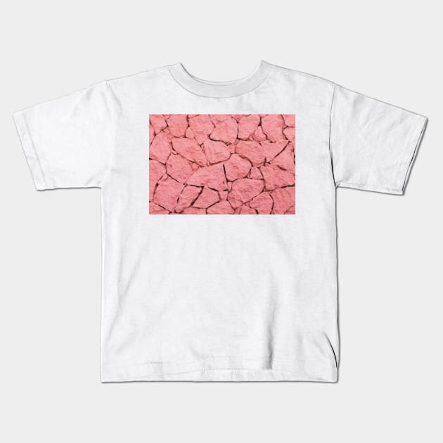 PASTEL PINK ROCK ABSTRACT PATTERN AND TEXTURE Kids T-Shirt by stephaniek